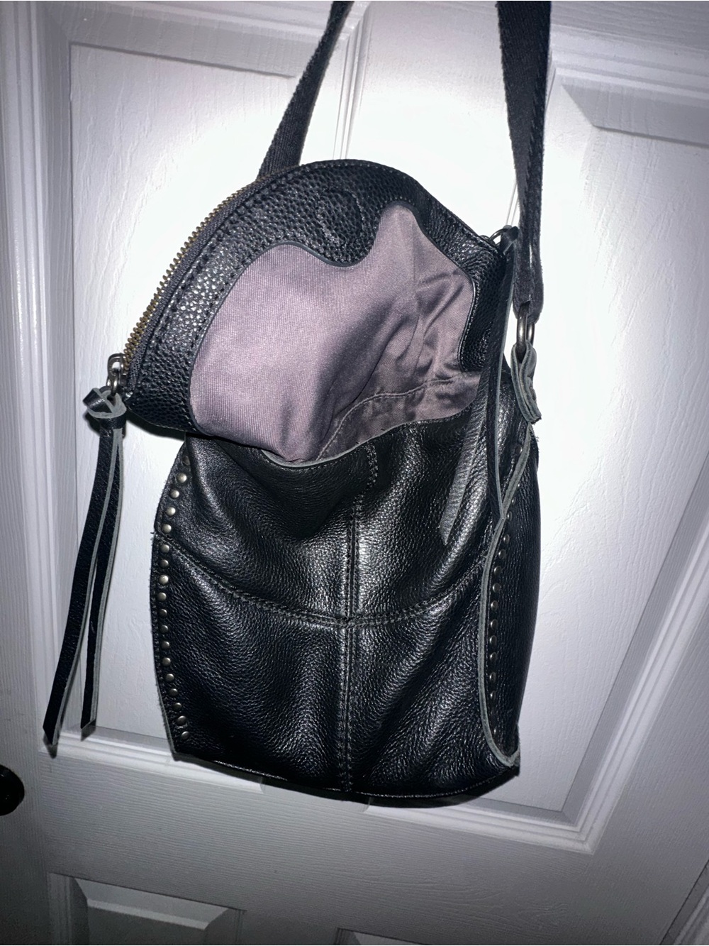 The Sak Black Leather Crossbody with Stud Accents - Picture 4 of 6